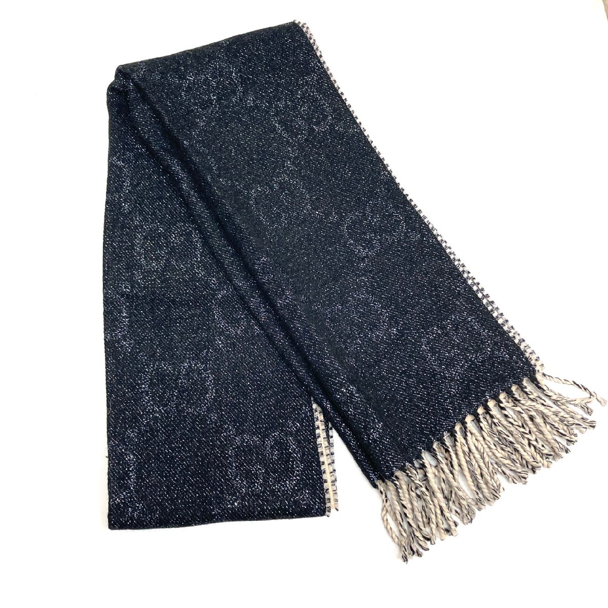 グッチ GUCCI GG柄 マフラー メタリック フリンジ マフラー ウール グッチ マフラー GG柄 メタリック フリンジ付き 商品紹介 販売